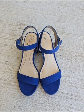 Circus by Sam Edelman Royal Blue Suede Ankle-Strap Sandals